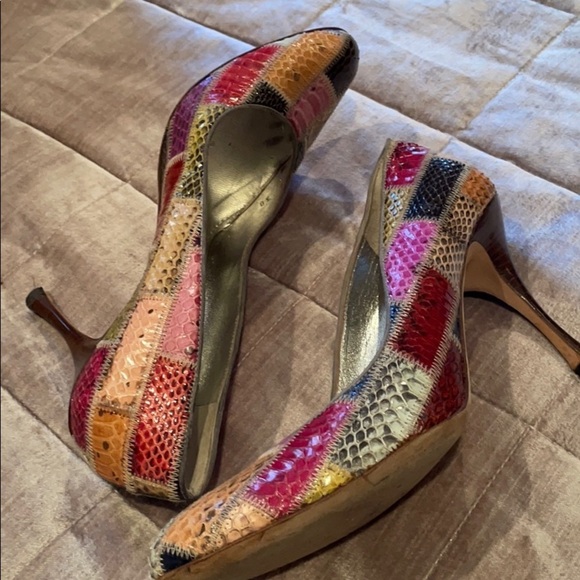 Dolce & GABBANA Python Patchwork Pumps